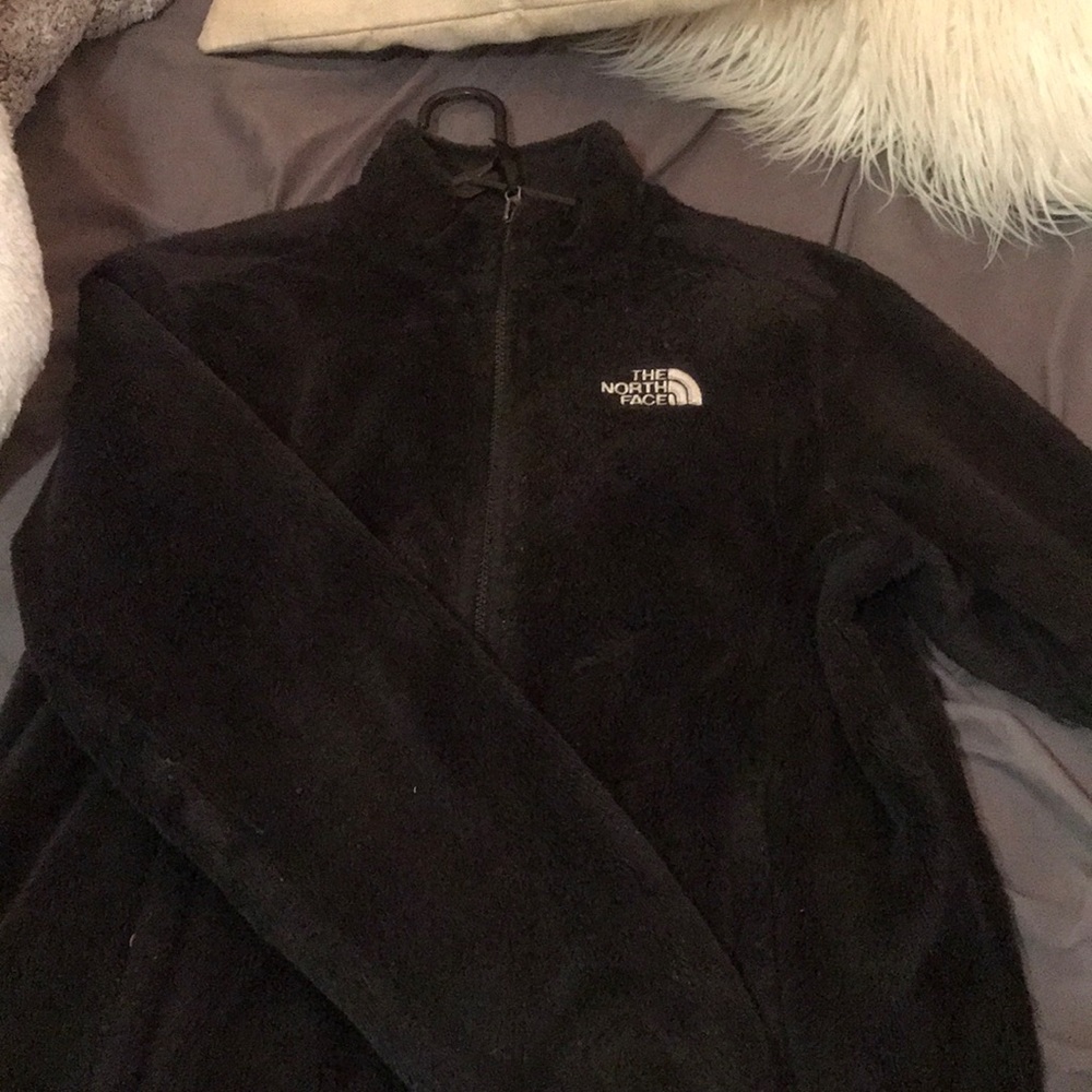 fuzzy north face jacket